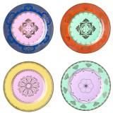 GRANDMA PORCELAIN PLATE SET OF 4